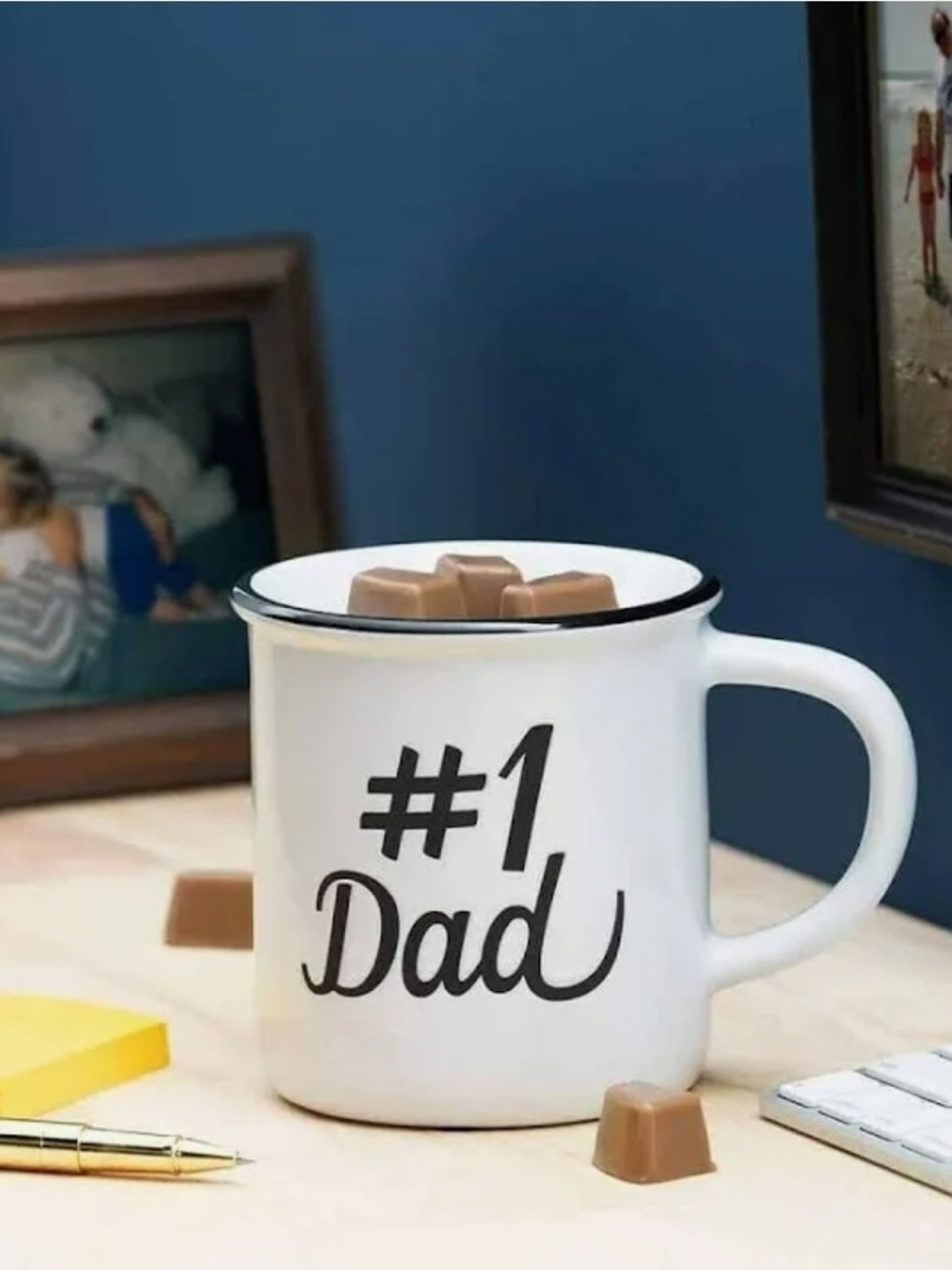 Scentsy White #1 Dad Mug with Black Lettering